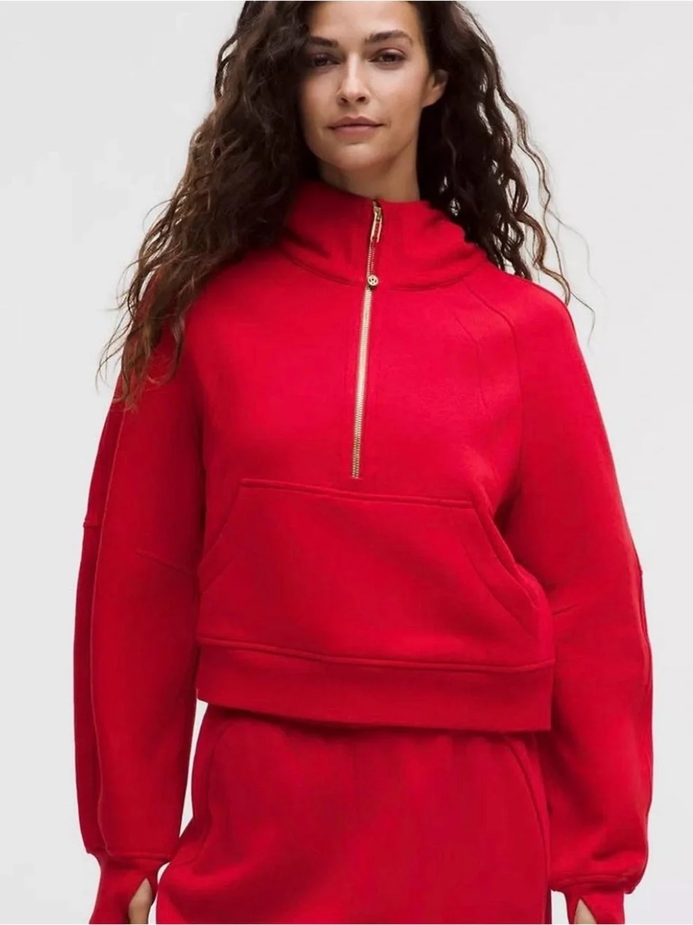 Lululemon Scuba oversized Half Zip Hoodie Oxford Red XL/XXL